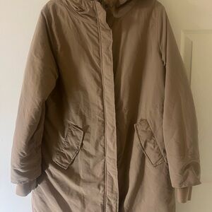 Women's Zootie Des Sucettes Japan Streetwear Tan Anorak long Jacket-Size L